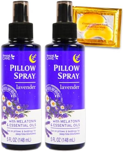 Spray de Almohada de Lavanda para Aromaterapia - Paquete con 2 Botellas de Spray de Almohada de Lavanda con Aceites Esenciales y Máscarilla para Ojos - imagen 1