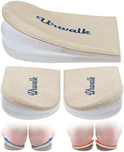 Plantillas Correctivas Urwalk de 3 Capas para Supinación y Pronación - Cuñas Adhesivas de Gel para Alivio de Dolor de Rodillas, 6 Piezas (Beige) - imagen 1
