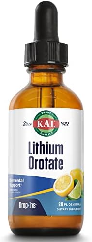 KAL Lithium Orotate Dropins, Quelados | Apoyo para el Ánimo y Relajación | Sabor Natural a Limón y Lima | 2oz, Aprox. 60 Porciones - imagen 1