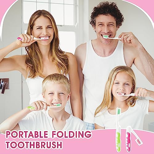 Cepillos de Dientes Portátiles Ouligay 2 Piezas - Cepillos de Viaje Plegables para Camping y Senderismo, Pequeños y Suaves - imagen 2