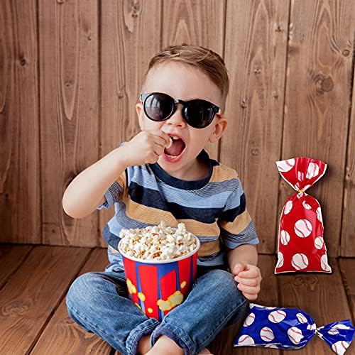 Outus 100 Piezas de Bolsas de Regalo de Beisbol en Celofán con Cierres Dorados, Bolsas Transparentes para Snacks, Dulces y Galletas, Favor de Fiesta - imagen 7