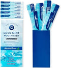 Enjuague Bucal de Menta Fuerte Sin Alcohol para Adultos, Tamaño de Viaje Aprobado por TSA, Previene Caries, Sin Flúor (0.41 Fl Oz, Paquete de 20) - imagen 1