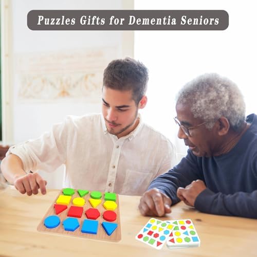 Juegos de Memoria TieGokii para Personas Mayores, Regalos para Demencia y Alzheimer, Actividades Cognitivas Geométricas - imagen 2