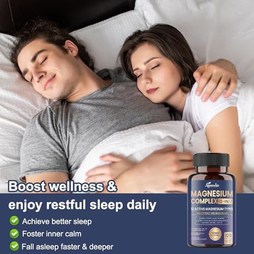 Complejo de Magnesio 700mg, Suplemento Vegano 12 en 1 con Glicinato, Citrato, Malato, Óxido, Taurato y Orotato, Alta Absorción para Sueño, Músculos, - imagen 4