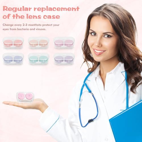 Set de 6 Estuches para Lentes de Contacto con Solución Ideal para Viajes, Almacenamiento de Múltiples Pares y Lentes de Color para Uso Diario - imagen 5