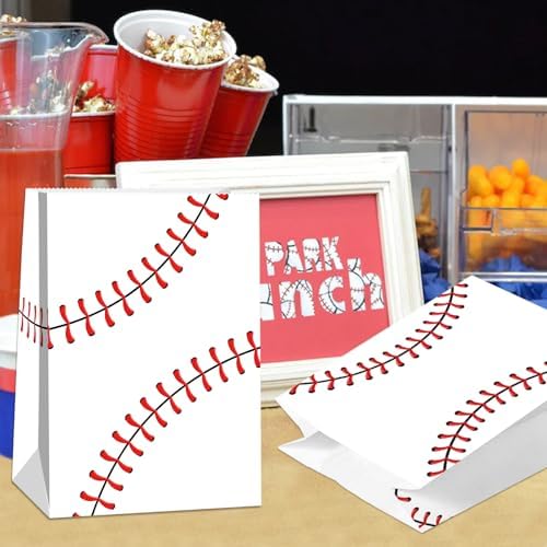 Bolsas de Regalo de Béisbol BQN 12 Piezas - Bolsas de Dulces para Fiesta de Béisbol, Sorpresas para Niños y Niñas, Decoración de Fiesta - imagen 6