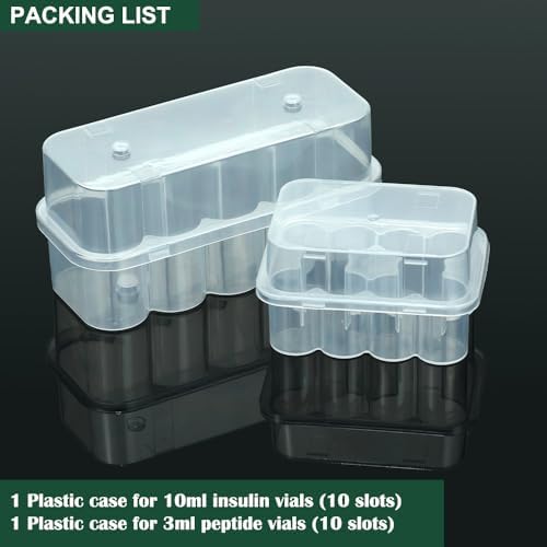 Juego de Soporte para Refrigerador con 20 Compartimentos para Viales de Insulina y Péptidos, Organizador de Botellas de 10 mL y Viales de 3 mL, - imagen 6