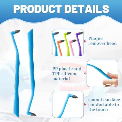 Juego de 10 Cepillos Removedores de Placa Dental Ceonam, Diseño Ergonómico, Kit de Limpieza Multicolor para Cuidado Oral - imagen 3