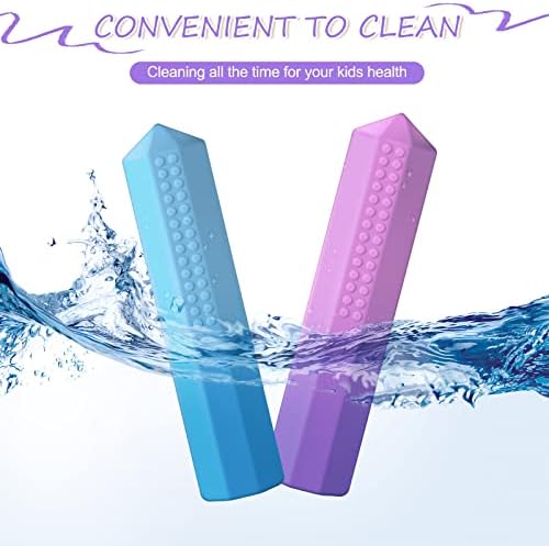 Set de 6 Puntas de Lápiz Sensory Eersida, Silicona Masticable para Necesidades Motoras Orales (Rojo, Rosa, Naranja, Púrpura, Azul, Verde) - imagen 3