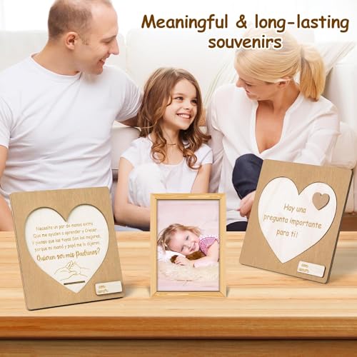 CJiangpo 3 Piezas Regalo de Propuesta para Padrinos, Ideas de Tarjetas para Madrina y Padrino, Anuncio de Bautizo, Regalo de Dioshijo - imagen 5