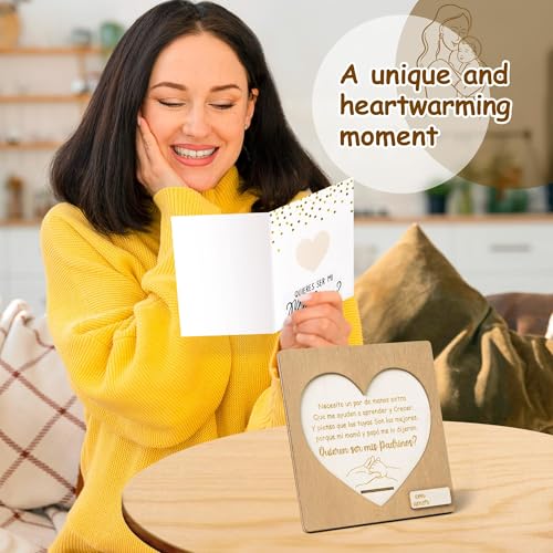 CJiangpo 3 Piezas Regalo de Propuesta para Padrinos, Ideas de Tarjetas para Madrina y Padrino, Anuncio de Bautizo, Regalo de Dioshijo - imagen 6