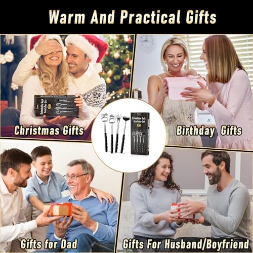 Juego de 4 Rascadores de Espalda Extendibles para Hombres y Mujeres, Regalos para el Día de San Valentín y Cumpleaños, Herramienta Masajeadora para - imagen 2