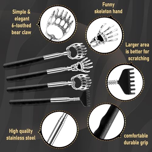 Juego de 4 Rascadores de Espalda Extendibles para Hombres y Mujeres, Regalos para el Día de San Valentín y Cumpleaños, Herramienta Masajeadora para - imagen 3