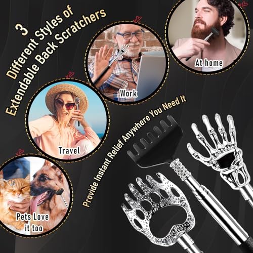 Juego de 4 Rascadores de Espalda Extendibles para Hombres y Mujeres, Regalos para el Día de San Valentín y Cumpleaños, Herramienta Masajeadora para - imagen 6