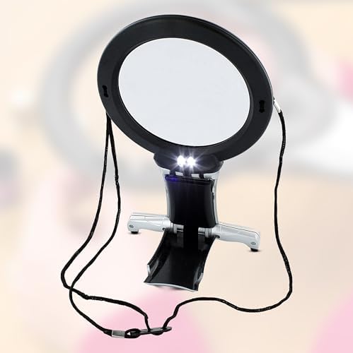 Lupa de Mano ARSUK con Luz, Lente 2X y Aumento 6X, Lupa LED Colgante para Personas Mayores, Costura, Lectura y Manualidades - imagen 4
