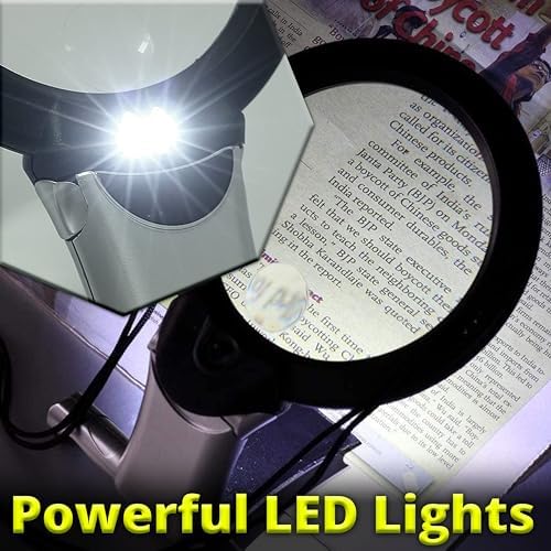 Lupa de Mano ARSUK con Luz, Lente 2X y Aumento 6X, Lupa LED Colgante para Personas Mayores, Costura, Lectura y Manualidades - imagen 8