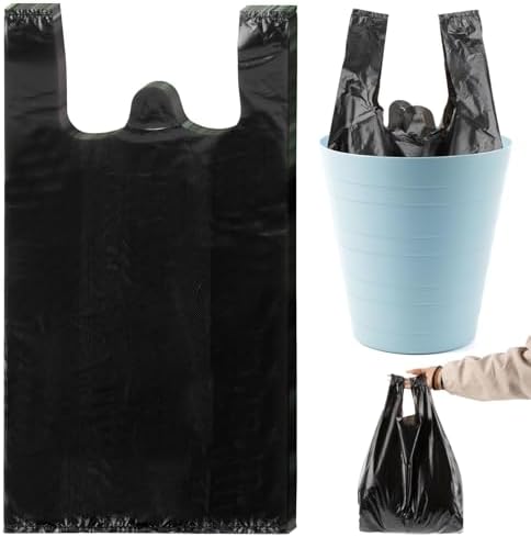 Bolsas de Basura - Paquete de 35 Bolsas de 4 Galones con Asa, Bolsas de Plástico Negras para Baño, Cocina y Oficina, Resistentes y de Gran Capacidad - imagen 1
