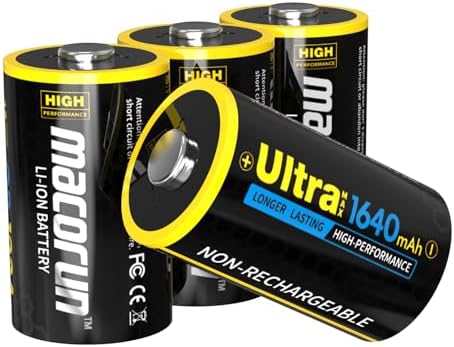 Baterías de Litio CR123A 3V MACORUN - Paquete de 4, No Recargables, para Alarmas de Seguridad, Sensores y Detectores de Humo, Hasta 12 Años de Vida - imagen 1