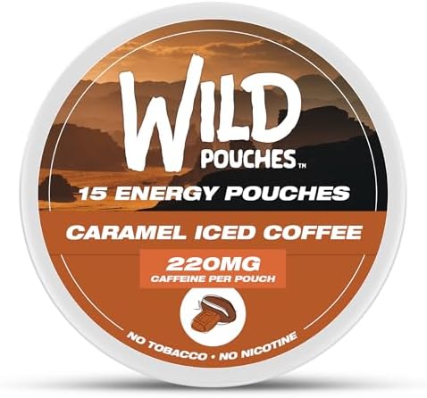 Pouches de Cafe Caramel Wild de 220mg de Cafeína - 15 Pouches Energéticos Sin Nicotina - Disponible en Paquete Individual y de 5 - imagen 1