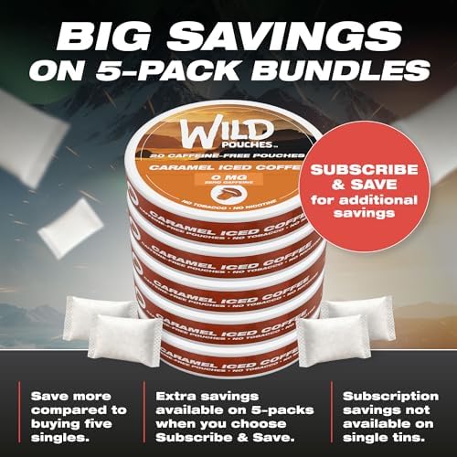 Pouches de Cafe Caramel Wild de 220mg de Cafeína - 15 Pouches Energéticos Sin Nicotina - Disponible en Paquete Individual y de 5 - imagen 7