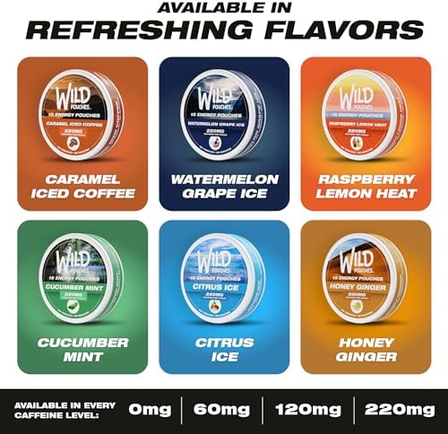 Pouches de Cafe Caramel Wild de 220mg de Cafeína - 15 Pouches Energéticos Sin Nicotina - Disponible en Paquete Individual y de 5 - imagen 8