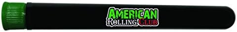 Papel de fumar orgánico RAW negro King Size Slim (paquete de 6) con tubo de American Rolling Club - imagen 2