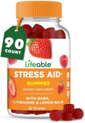 Gomitas Lifeable para Alivio del Estrés | Con Melisa, GABA y L-Teanina | Suplemento Vegano y No GMO | 90 Gomitas para el Ánimo - imagen 1