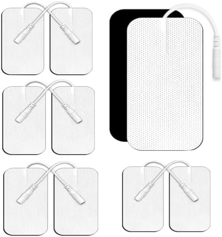 Parches Electrodos para Unidad TENS, 10 PZS 2x 3.5 Autoadhesivos Reemplazo con Conector 2.0mm para Masajeador TENS, Reutilizables y Sin Látex - imagen 1