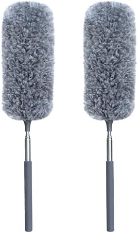 Paquete de 2 Plumones de Microfibra para Limpiar, Plumones Pequeños con Cabezal de Microfibra, Mango Extensible, Lavables a Mano, Suministros de - imagen 1