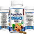YUMMYVITE Canela de Ceilán Orgánica - 1000mg por Porción, Suplemento Antioxidante Certificado, Absorción Rápida - 60 Tabletas - imagen 1