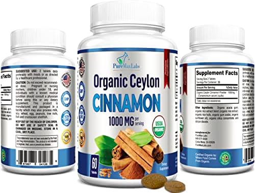 YUMMYVITE Canela de Ceilán Orgánica - 1000mg por Porción, Suplemento Antioxidante Certificado, Absorción Rápida - 60 Tabletas - imagen 4