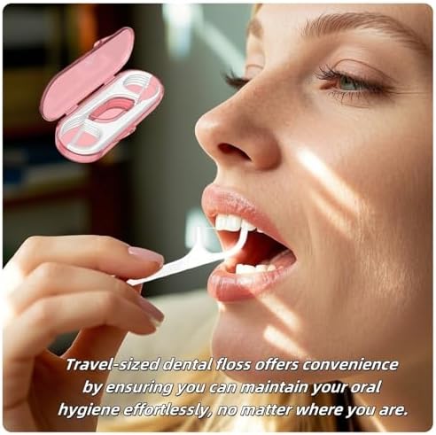 Estuche de Hilo Dental de Viaje 5 Piezas con 50 Palillos Premium - Soporte para Hilo Dental, Accesorios Esenciales de Viaje para Mujeres y Hombres - imagen 3