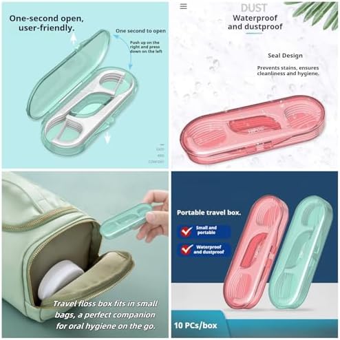 Estuche de Hilo Dental de Viaje 5 Piezas con 50 Palillos Premium - Soporte para Hilo Dental, Accesorios Esenciales de Viaje para Mujeres y Hombres - imagen 5