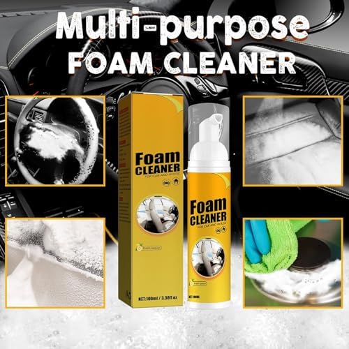QUAAM 2PCS Limpiador de Espuma, Limpiador Multiusos, Ideal para Auto y Cuero, 100ml cada uno - imagen 2