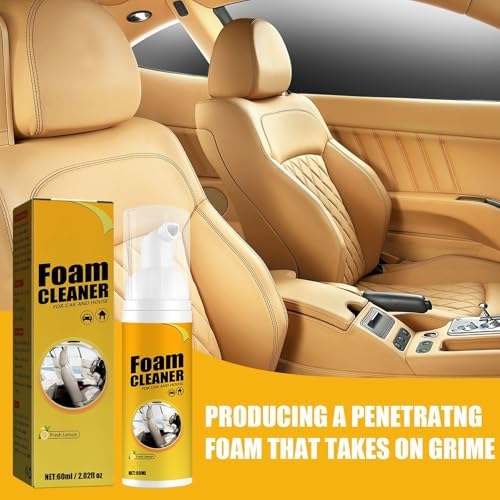 QUAAM 2PCS Limpiador de Espuma, Limpiador Multiusos, Ideal para Auto y Cuero, 100ml cada uno - imagen 7