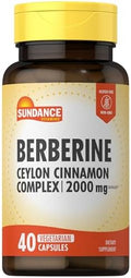 Sundance Berberina con Canela de Ceilán | 40 Cápsulas | Suplemento Vegetariano, No Transgénico y Libre de Gluten - imagen 1