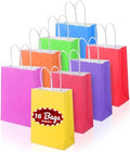 Bolsas de Regalo Pequeñas BYBAXX de 16 Piezas con Asa en 8 Colores Vibrantes, Tamaño 8.3x6.29x3.1”, Ideales para Fiestas de Cumpleaños, Bodas y Baby - imagen 1