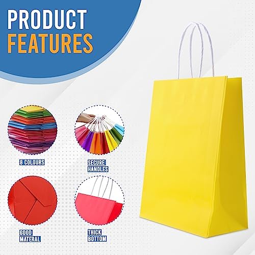 Bolsas de Regalo Pequeñas BYBAXX de 16 Piezas con Asa en 8 Colores Vibrantes, Tamaño 8.3x6.29x3.1”, Ideales para Fiestas de Cumpleaños, Bodas y Baby - imagen 3
