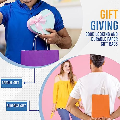 Bolsas de Regalo Pequeñas BYBAXX de 16 Piezas con Asa en 8 Colores Vibrantes, Tamaño 8.3x6.29x3.1”, Ideales para Fiestas de Cumpleaños, Bodas y Baby - imagen 5