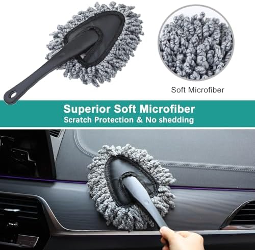 Juego de 2 Pinceles de Microfibra Súper Suaves para Limpiar, Cepillo para Tablero de Auto, Herramientas de Limpieza para Hogar y Cocina - imagen 3