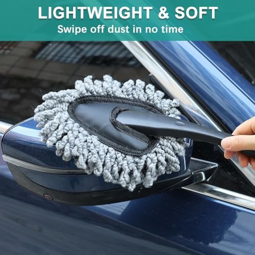 Juego de 2 Pinceles de Microfibra Súper Suaves para Limpiar, Cepillo para Tablero de Auto, Herramientas de Limpieza para Hogar y Cocina - imagen 5