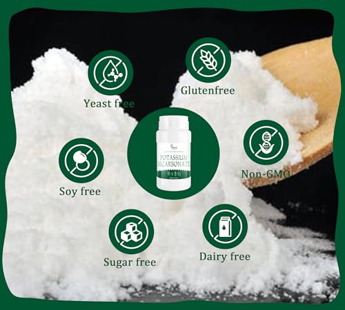 Bicarbonato de Potasio 11oz, 100% Puro - Suplemento Mineral Alimentario para Plantas, Pasteles, Vino, Leudante Natural, Libre de Gluten | Apto para - imagen 5