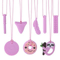 Collares Masticables para Niños Sensibles, 8 Piezas de Collar de Silicón para Niños con Autismo, TDAH, SPD, Juguetes Sensoriales para Masticar (Color - imagen 1