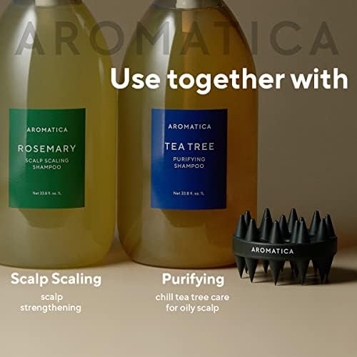 Cepillo de Doble Cara para Cuidado del Cuero Cabelludo AROMATICA - Masajeador de Silicona para Crecimiento del Cabello, Exfoliador y Limpiador - imagen 6