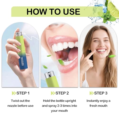 Spray Oral Probiótico 3PCS, Spray Fresco para Aliento, Refrescante para Mal Aliento, Tamaño Viaje, Cuidado Bucal y Aliento Duradero - imagen 7