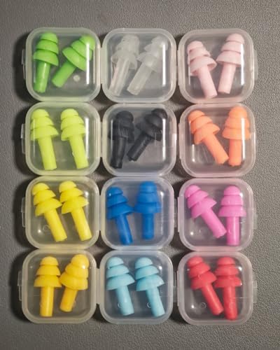 10 Pares de Tapones para Oídos Canceladores de Ruido, Silicona Suave Premium, Reutilizables, Impermeables, Hipoalergénicos, Reducción de Ruido para - imagen 5