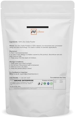 mGanna Polvo de Óxido de Zinc 100% Natural | Partículas No Nano Sin Recubrimiento 0.5 LBS / 227 G - imagen 2