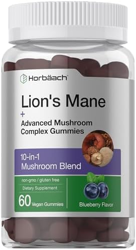 Suplemento de Melena de León Horbaach | 60 Gominolas | Complejo de Hongos 10 en 1 | Con Cola de Pavo, Reishi, Cordyceps, Chaga, Maitake y Shiitake | - imagen 1