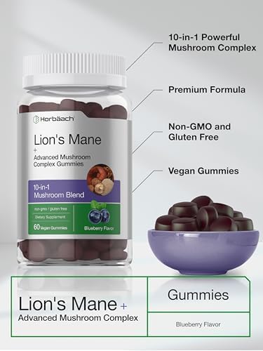 Suplemento de Melena de León Horbaach | 60 Gominolas | Complejo de Hongos 10 en 1 | Con Cola de Pavo, Reishi, Cordyceps, Chaga, Maitake y Shiitake | - imagen 4