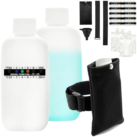 Kit Completo de Prueba de Orina 20 Piezas - 10 Tiras de Temperatura, 2 Botellas HDPE, 4 Bolsas Desechables, Correa Oculta y Embudo Plegable - imagen 1
